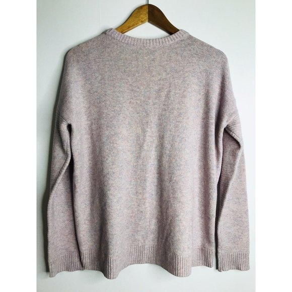 J. Crew Women's Small Pink Lavender 100% Wool Sweater with Full Side Zip - Picture 10 of 11